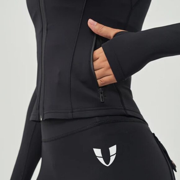 New FIRMABS ZIP-UP SPORTS JACKET Stand Up-Collar Black M - Picture 5 of 10